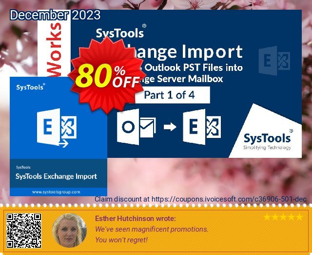 SysTools Exchange Import (200 User Mailboxes) 令人惊奇的 销售 软件截图