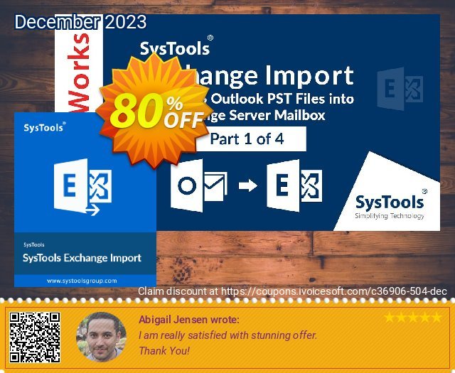 SysTools Exchange Import (1000+ User Mailboxes) 大的 折扣 软件截图