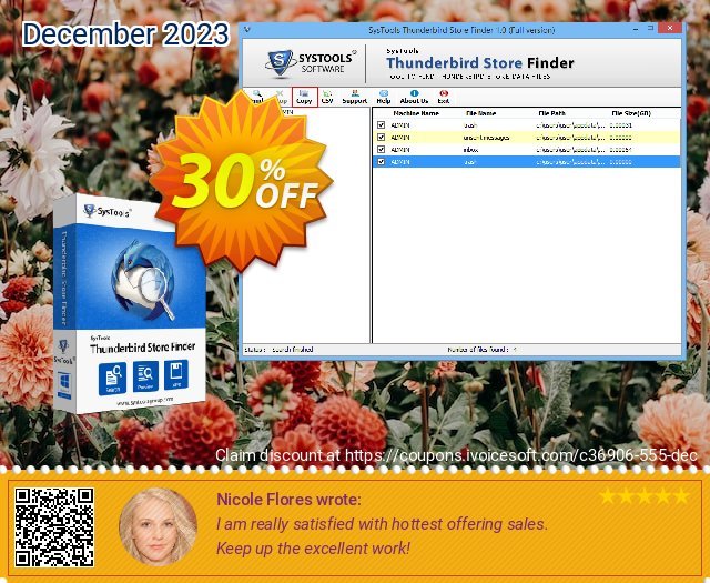 SysTools Thunderbird Store Finder 可怕的 产品销售 软件截图