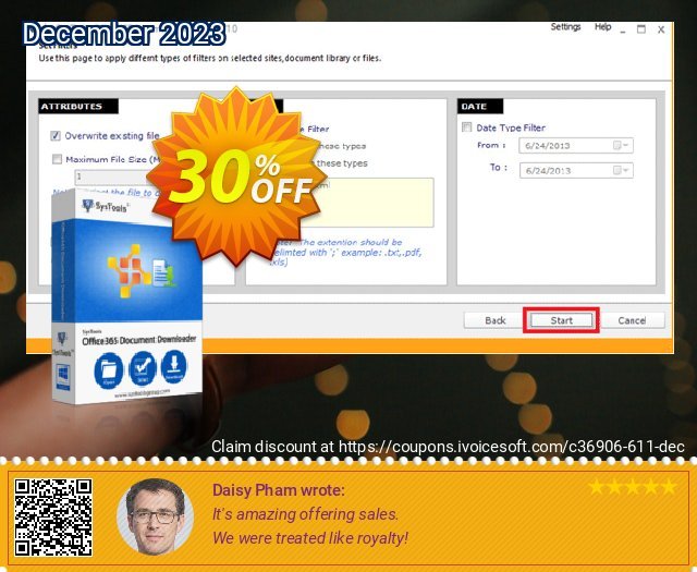SysTools Office365 Document Downloader erstaunlich Ermäßigung Bildschirmfoto