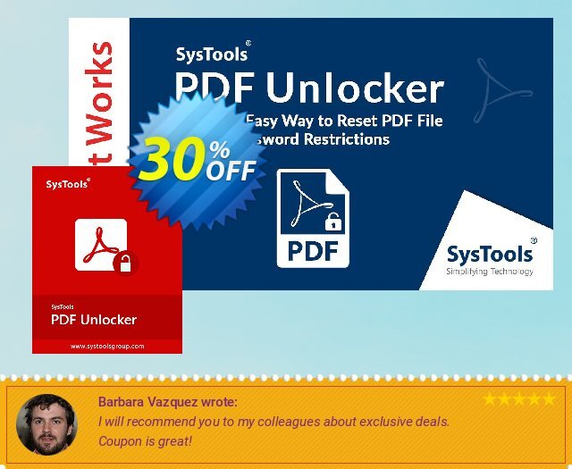 SysTools PDF Unlocker enak penjualan Screenshot