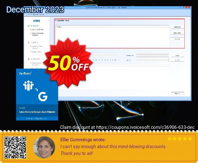 Lotus Notes to Google Apps -  25 Users License discount 50% OFF, 2024 April Fools' Day promo. SysTools Summer Sale