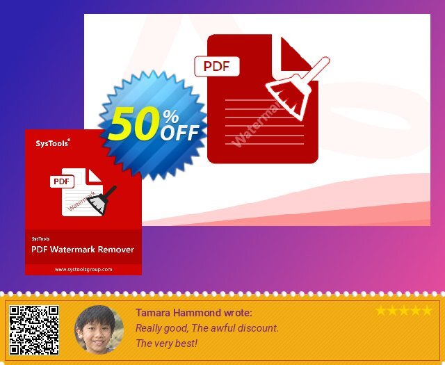 SysTools PDF Watermark Remover teristimewa penawaran promosi Screenshot