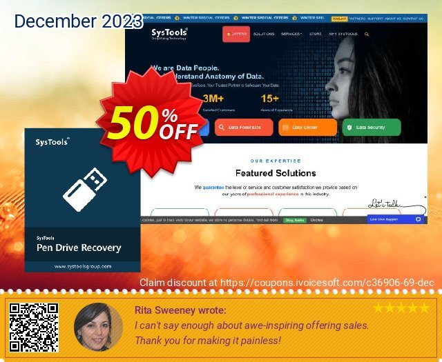 SysTools Pen Drive Recovery (Enterprise License) discount 50% OFF, 2022 Halloween discount. SysTools coupon 36906
