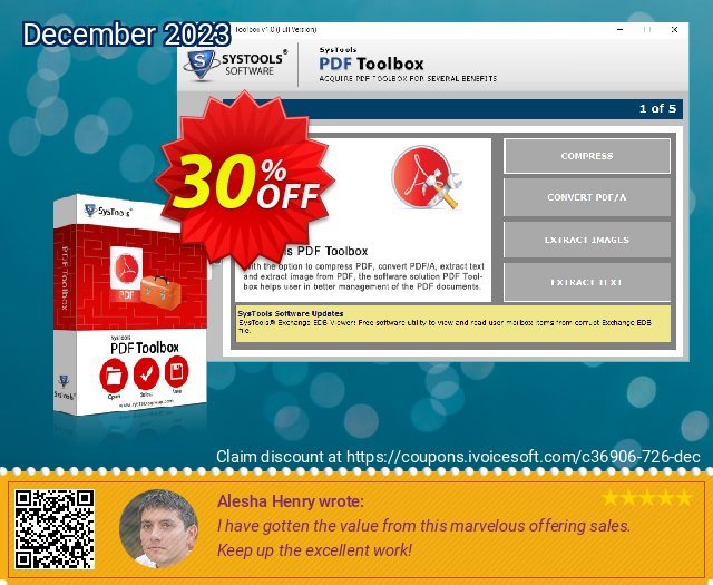 SysTools PDF Toolbox (Enterprise) menakuntukan promosi Screenshot