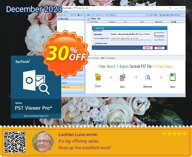 SysTools PST Viewer Pro+ Plus (100+ User License) discount 30% OFF, 2024 Daylight Saving offering deals. SysTools coupon 36906