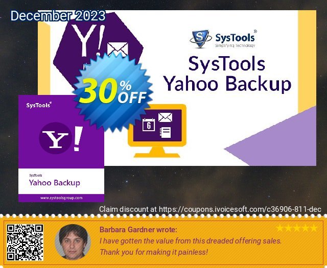 SysTools Yahoo Backup Tool (10 Users) 壮丽的 产品销售 软件截图
