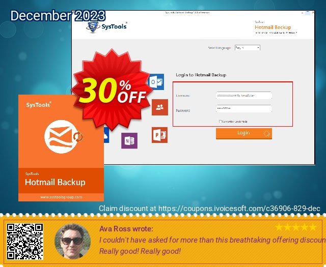 Systools Hotmail Backup (10 Users) discount 30% OFF, 2023 New Year offering sales. SysTools coupon 36906