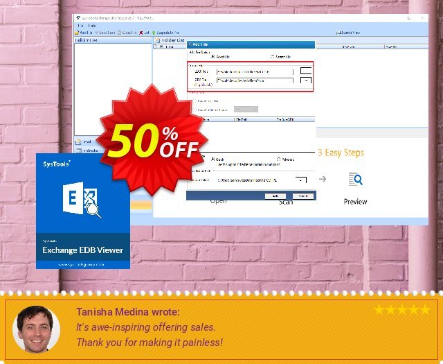 SysTools Exchange EDB Viewer PRO (50 Users) discount 50% OFF, 2024 April Fools' Day offering discount. SysTools Summer Sale