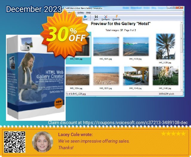 SoftOrbits Html Web Gallery Creator menakjubkan kupon Screenshot