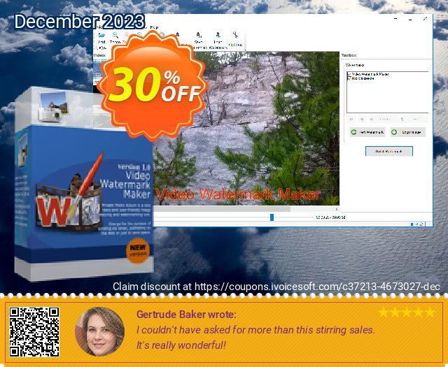SoftOrbits Video Watermark Maker - Business License discount 30% OFF, 2022 Happy New Year promo. 30% Discount