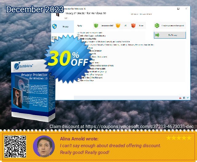 Get 30% OFF Privacy Protector for Windows 10 - Business License offering sales