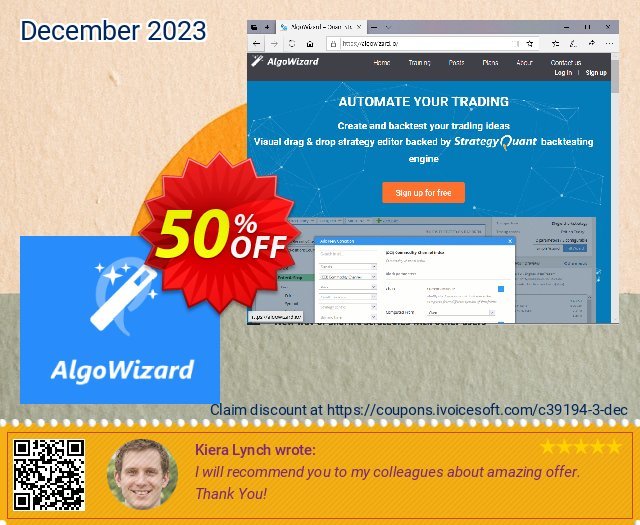 AlgoWizard Pro discount 50% OFF, 2022 New Year's Weekend offering sales. 50% OFF AlgoWizard, verified