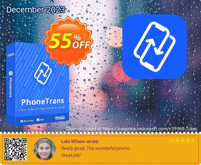 PhoneTrans (3-Month Plan) discount 55% OFF, 2023 Happy New Year offering sales. PhoneTrans Pro for Windows Dreaded discount code 2023
