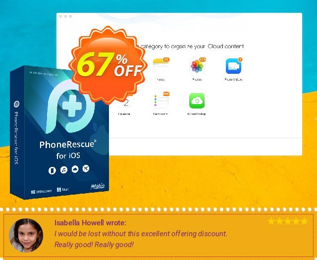 PhoneRescue for Android discount 67% OFF, 2024 Easter Day discount. PhoneRescue for iOS impressive sales code 2024