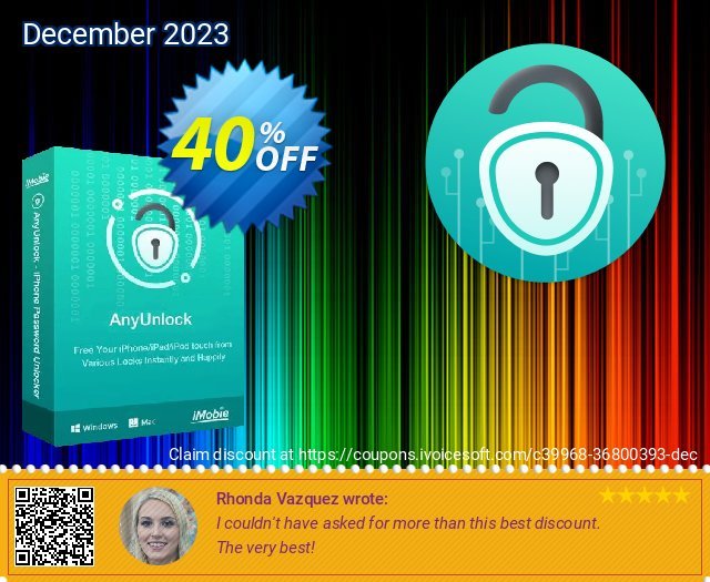 AnyUnlock iPhone Password Unlocker (1-Year Plan) discount 40% OFF, 2023 Happy New Year offering sales. AnyUnlock - iPhone Password Unlocker (Windows) 1-Year Plan Marvelous deals code 2023