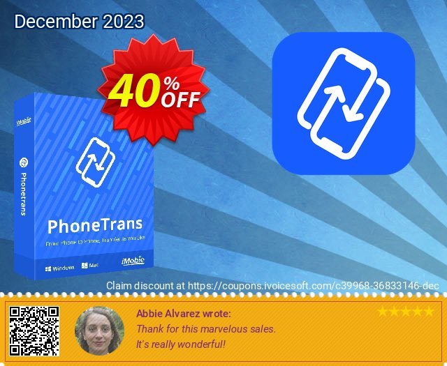 PhoneTrans for Mac (3-Month Plan) discount 40% OFF, 2023 American Heart Month offering sales. PhoneTrans for Mac - 3-Month Plan Wondrous deals code 2023