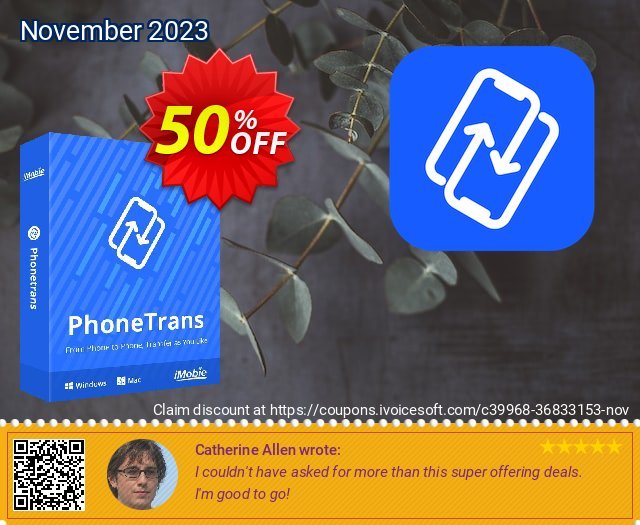 PhoneTrans for Mac Lifetime Plan discount 50% OFF, 2023 Happy New Year offering sales. PhoneTrans for Mac - Lifetime Plan Hottest deals code 2023