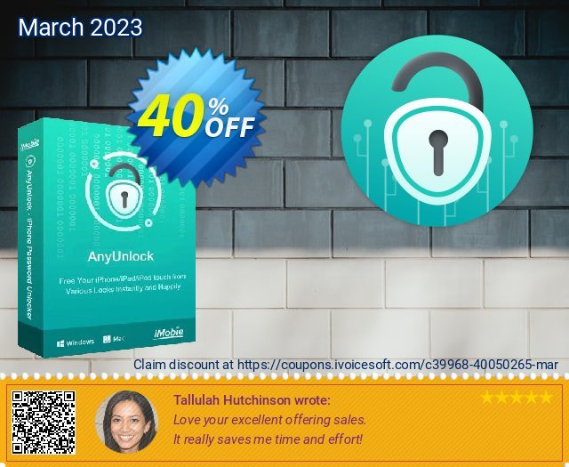 AnyUnlock for Mac - Remove Backup Encryption - 1-Year/5 Devices discount 40% OFF, 2023 Global Running Day offering sales. AnyUnlock for Mac - Remove Backup Encryption - 1-Year Subscription/5 Devices  Exclusive discount code 2023