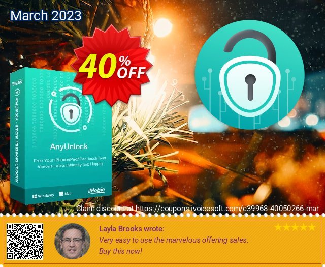 AnyUnlock for Mac - Remove Backup Encryption - One-Time Purchase/5 Devices discount 40% OFF, 2023 April Fools' Day offering sales. AnyUnlock for Mac - Remove Backup Encryption - One-Time Purchase/5 Devices Awesome promo code 2023