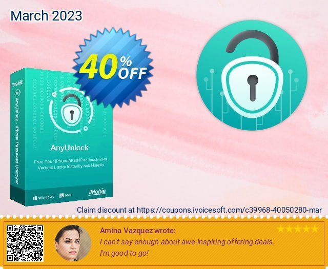 AnyUnlock - Remove SIM Lock - 1-Year/5 Devices discount 40% OFF, 2023 Egg Day offering sales. AnyUnlock for Windows - Remove SIM Lock - 1-Year Subscription/5 Devices  Awful promo code 2023