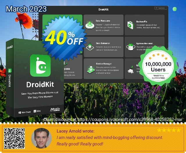 DroidKit for Mac - System Reinstall - 1-Year/5 Devices discount 40% OFF, 2024 Easter Day offering deals. DroidKit for Mac - System Reinstall - 1-Year Subscription/5 Devices Hottest promotions code 2024
