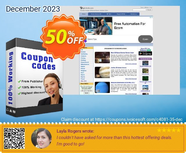 3D Merry Xmas Screensaver discount 50% OFF, 2022 Spring offering sales. 50% bundle discount