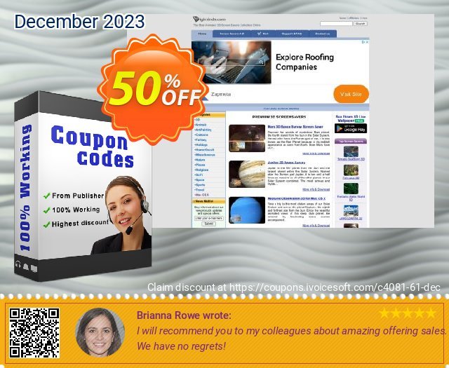 Jupiter 3D Space Survey Screensaver discount 50% OFF, 2024 Working Day offering deals. 50% bundle discount