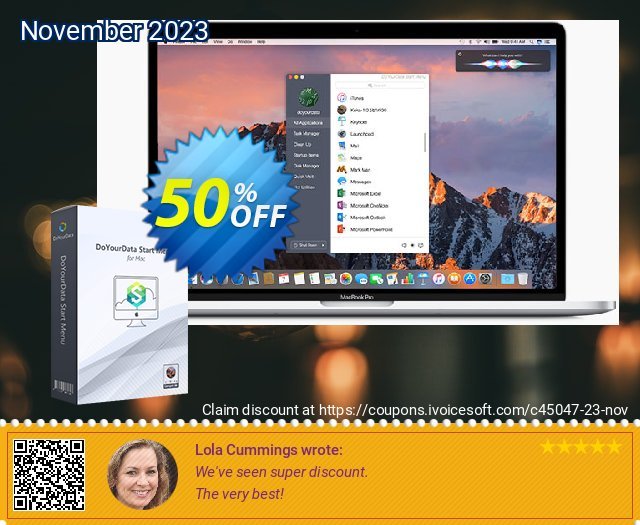DoYourData Start Menu for Mac Lifetime klasse Sale Aktionen Bildschirmfoto