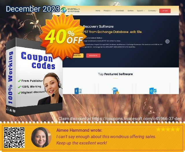 Enstella Live Mail Calendar Recovery discount 40% OFF, 2022 Happy New Year offering discount. Special Offer