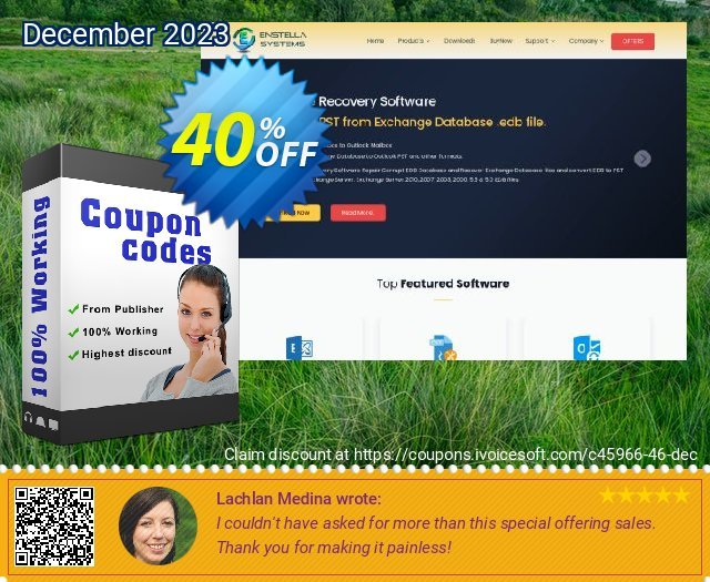 Enstella Outlook ToolKit fantastisch Promotionsangebot Bildschirmfoto