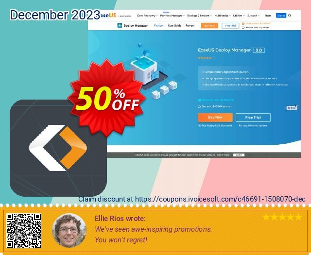 EaseUS Deploy Manager Workstation discount 50% OFF, 2024 Hug Day promo. 40% OFF EaseUS Deploy Manager Workstation, verified