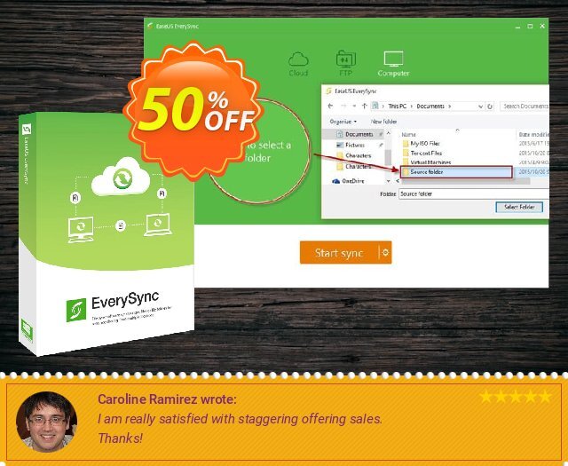 EaseUS EverySync discount 50% OFF, 2024 Easter Day promo. World Backup Day Celebration