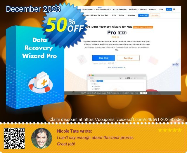 EaseUS Data Recovery Wizard for Mac Technician (1-Year) beeindruckend Förderung Bildschirmfoto