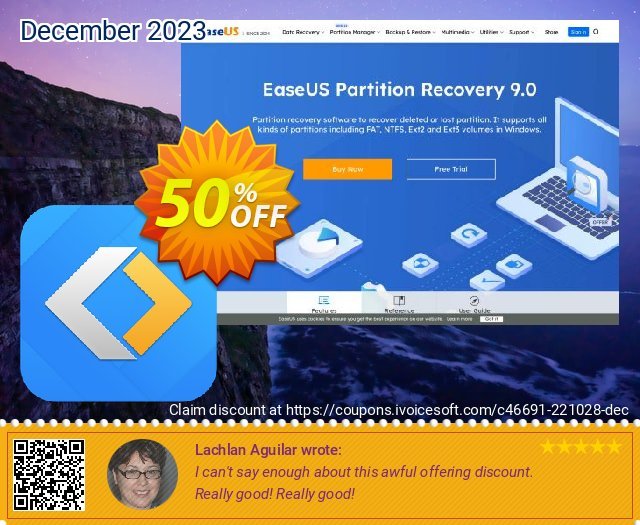 EaseUS Partition Recovery (1 year) 令人敬畏的 产品销售 软件截图