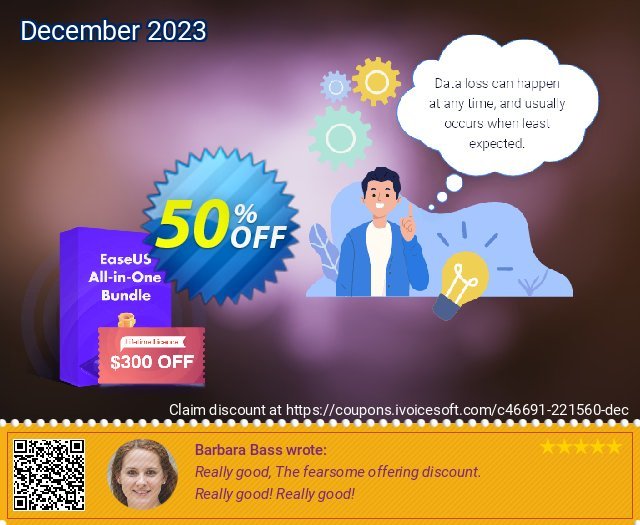 EaseUS All-In-One Bundle 1-month License discount 50% OFF, 2023 End year offering discount. 75% OFF EaseUS All-In-One Bundle 1-month License, verified