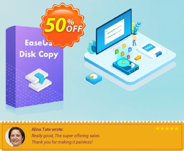 EaseUS Disk Copy Pro erstaunlich Ermäßigung Bildschirmfoto