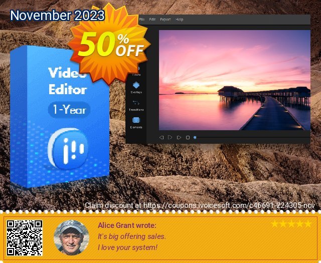 EaseUS Video Editor (1-Year) discount 60% OFF, 2022 Italian Republic Day promo sales. 60% OFF EaseUS Video Editor (1-Year License), verified