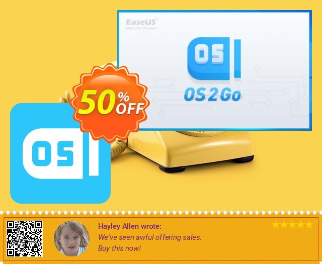 EaseUS OS2Go discount 50% OFF, 2024 April Fools' Day offering sales. World Backup Day Celebration