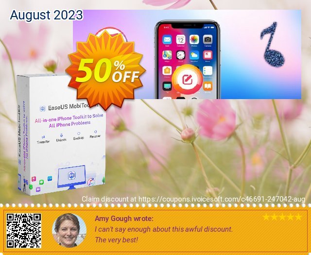 EaseUS MobiTooKit mengagetkan voucher promo Screenshot