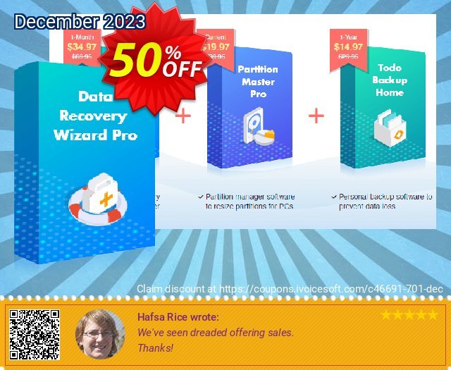Bundle: EaseUS Data Recovery Wizard Pro + Todo Backup Home + Partition Master Pro  경이로운   프로모션  스크린 샷