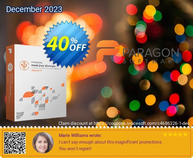 Paragon Hard Disk Manager Advanced (3 PCs License) discount 40% OFF, 2022 Mother Day offering sales. 5% OFF Paragon Hard Disk Manager, verified