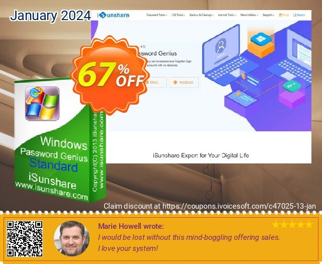 iSunshare Windows Password Genius Standard Spesial penawaran waktu Screenshot