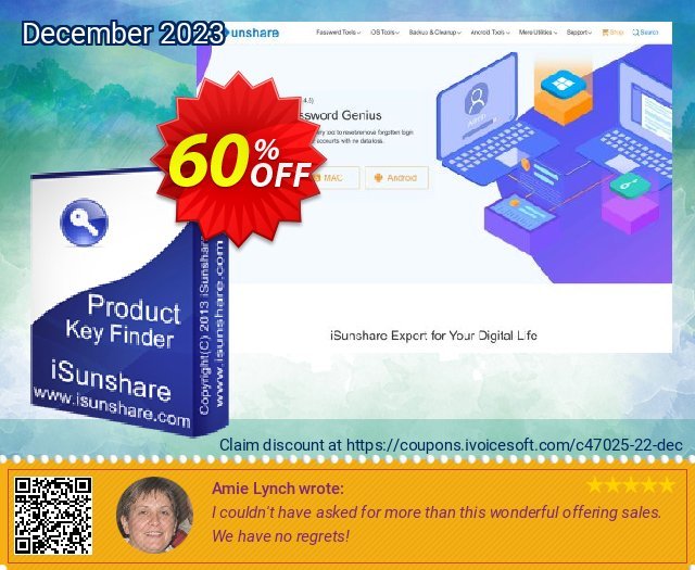 iSunshare Product Key Finder discount 60% OFF, 2023 Magic Day offering sales. iSunshare discount (47025)