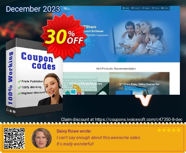 NTShare Easy Video Converter(3PC) discount 30% OFF, 2024 Int' Nurses Day offering sales. NTShare coupon (47350)