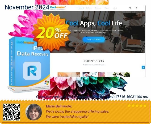 Coolmuster iPhone Data Recovery - Lifetime License (1 PC, 10 Devices) discount 20% OFF, 2024 Black Friday offering sales. Coolmuster iPhone Data Recovery - Lifetime License(1 PC, 10 Devices) Marvelous deals code 2024
