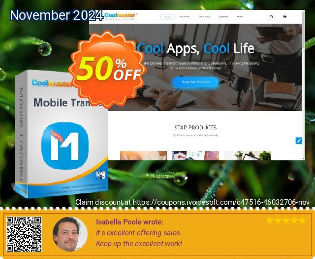 Coolmuster Mobile Transfer for Mac - Lifetime License (26-30PCs) terpisah dr yg lain penawaran promosi Screenshot