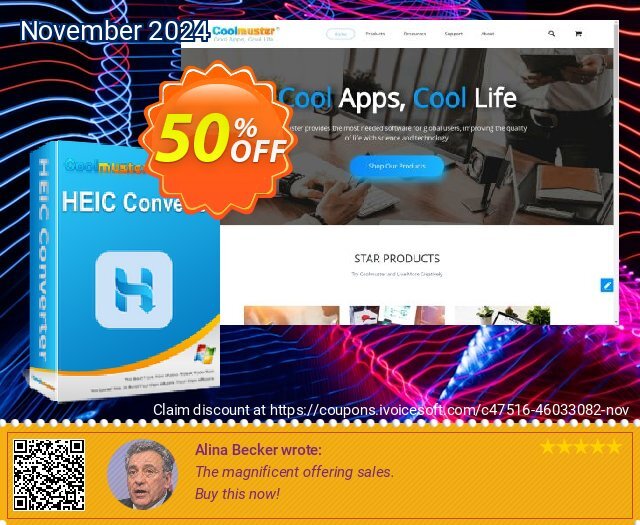 Coolmuster HEIC Converter discount 50% OFF, 2024 Thanksgiving Day offering sales. Coolmuster HEIC Converter - 1 Year License(1 PC) Big promotions code 2024