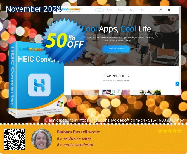 Coolmuster HEIC Converter - 1 Year License(5PCs) discount 50% OFF, 2024 World Hello Day sales. Coolmuster HEIC Converter - 1 Year License(5PCs) Amazing promo code 2024