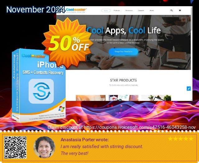 Coolmuster iPhone SMS + Contacts Recovery - 1 Year License (Unlimited Devices, 1 PC) umwerfende Verkaufsförderung Bildschirmfoto
